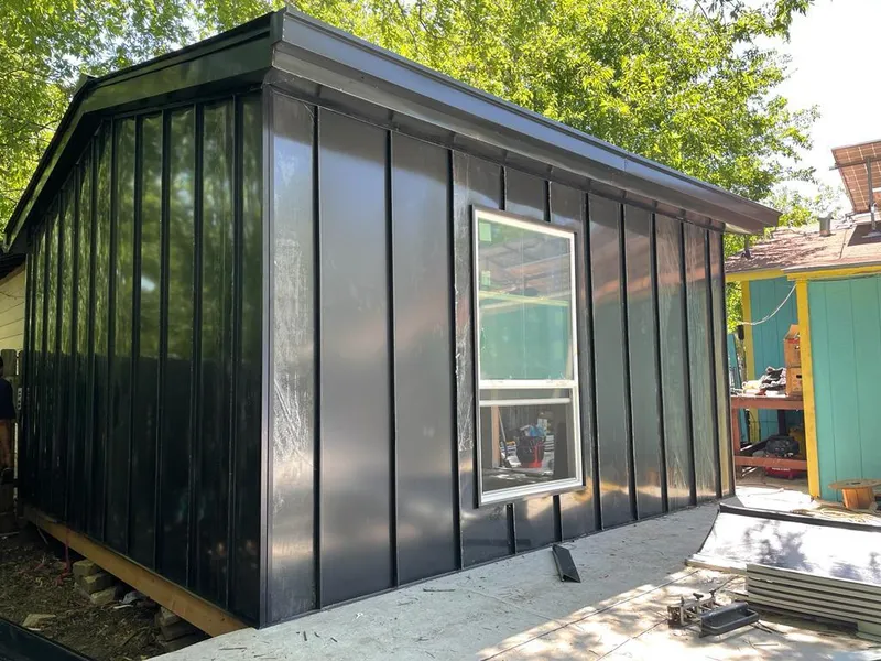 Black standing seam metal wall panels for Metal Roof Installation in Hyattsville