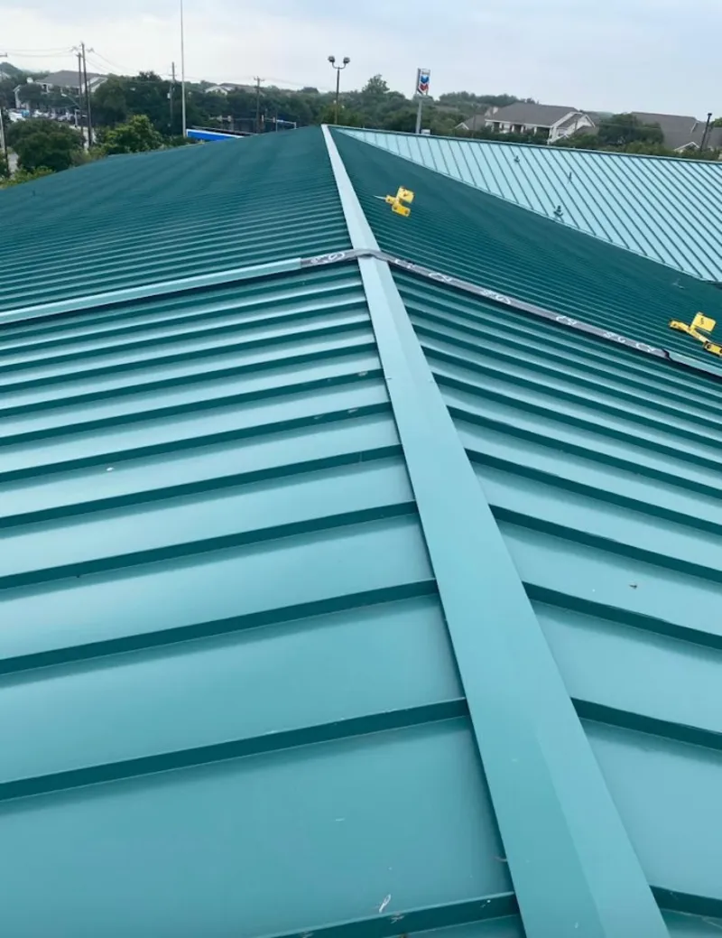Green commercial metal roof ridge and valley for Metal Roof Repair in Hyattsville